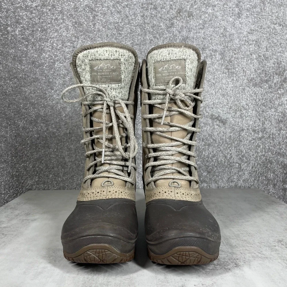 North Face Shellista II Mid Boots Womens Size 7 Snow Rain Winter Waterproof Tan